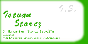 istvan storcz business card